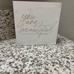 Decorative Sign with Inspirational Quote